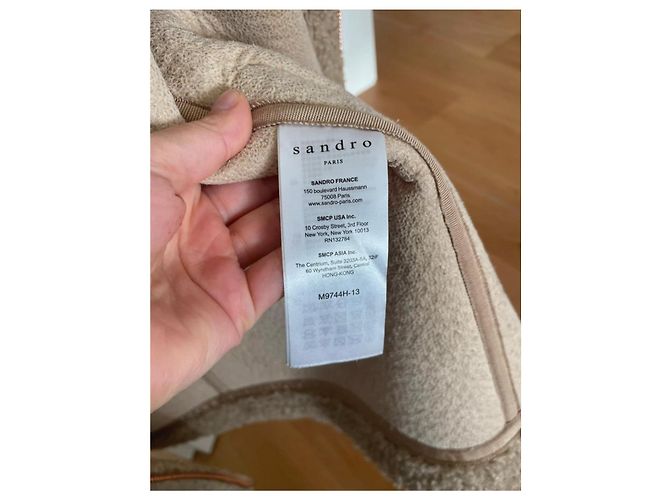 Sandro Kunstpelzjacke in Beige - Ansicht 4