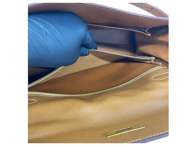 Hermès Borsa HERMES Kelly 32 in pelle Courchevel Marrone - vista 10