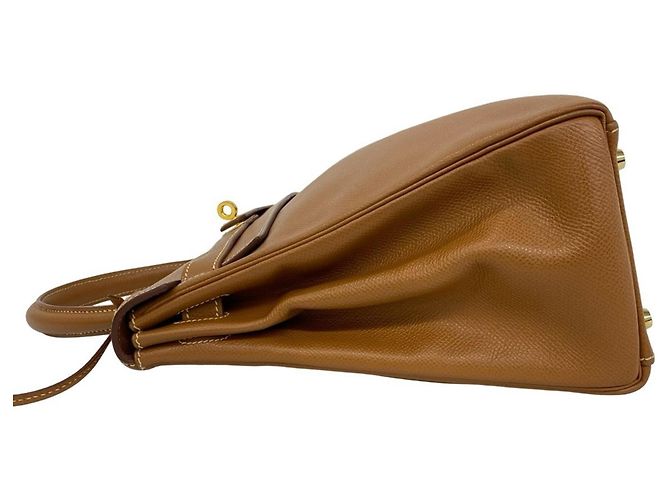 Hermès Borsa HERMES Kelly 32 in pelle Courchevel Marrone - vista 5