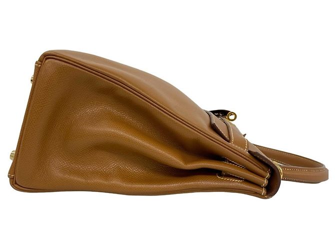 Hermès Borsa HERMES Kelly 32 in pelle Courchevel Marrone - vista 6