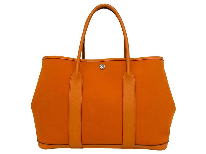 Hermès Borsa Hermes Garden Party MM in Orange Arancione - vista 3