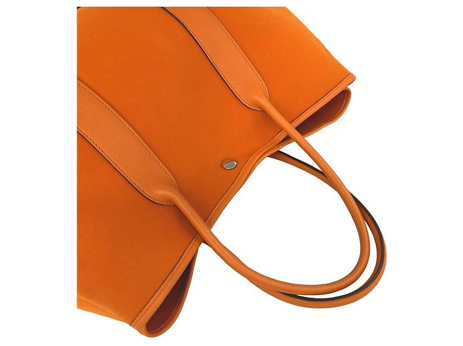 Hermès Borsa Hermes Garden Party MM in Orange Arancione - vista 4
