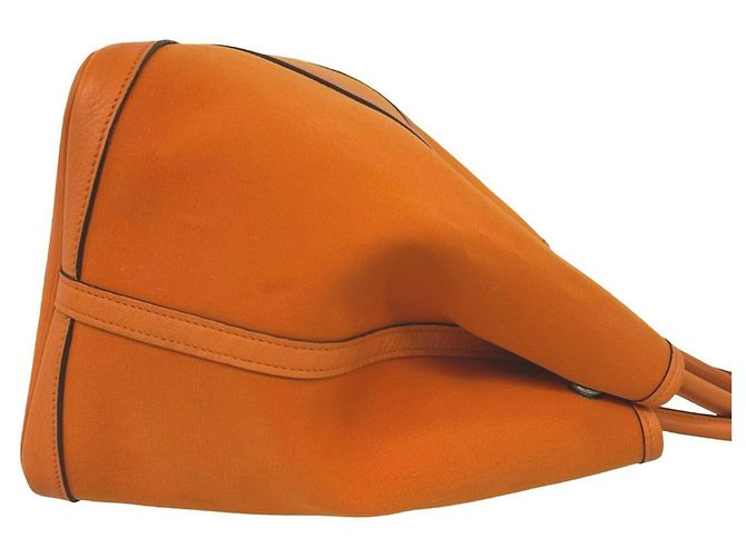 Hermès Borsa Hermes Garden Party MM in Orange Arancione - vista 6
