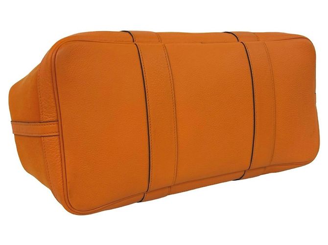 Hermès Borsa Hermes Garden Party MM in Orange Arancione - vista 7