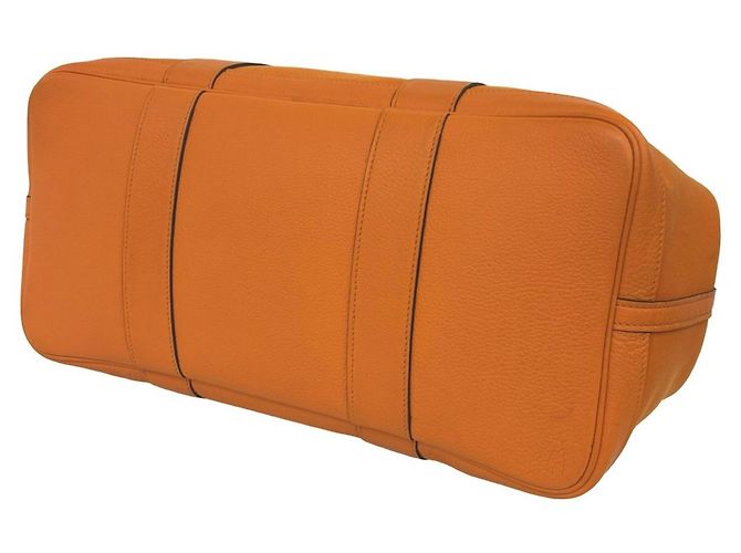 Hermès Borsa Hermes Garden Party MM in Orange Arancione - vista 8