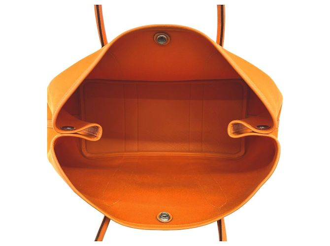 Hermès Borsa Hermes Garden Party MM in Orange Arancione - vista 9
