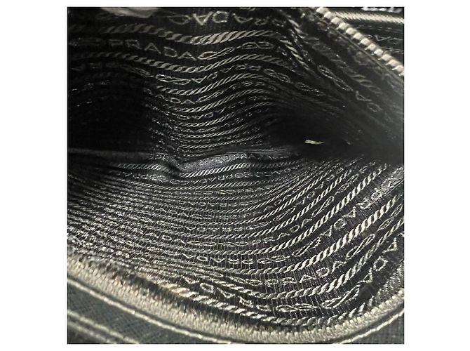 Saffiano Mochila Prada de nailon Tessuto con logotipo triangular metálico Negro - vista 10