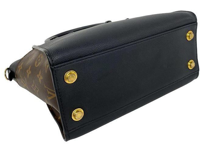 Borsa Louis Vuitton On My Side PM Monogram Marrone Nero - vista 7