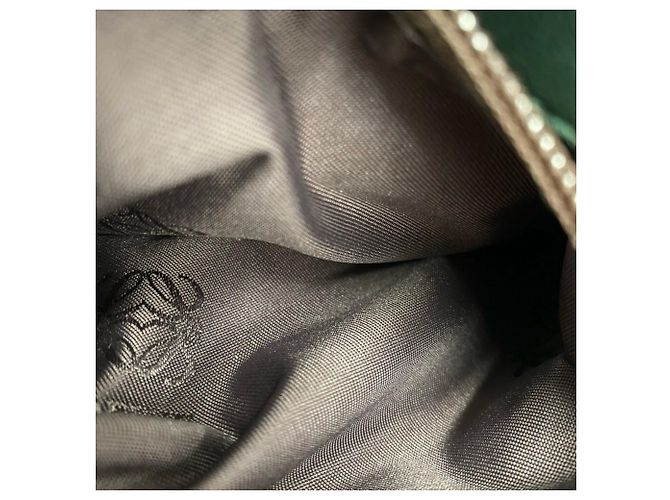 Mini Tote Bag Loewe Vintage Anagram Logo Verde - vista 10