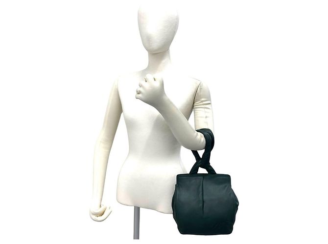 Mini Tote Bag Loewe Vintage Anagram Logo Verde - vista 3