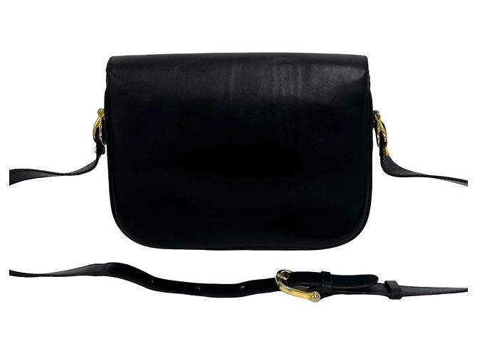 Céline Celine Vintage Schultertasche aus Leder in Schwarz - Ansicht 3