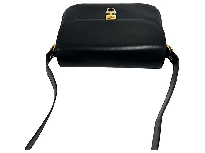 Céline Celine Vintage Schultertasche aus Leder in Schwarz - Ansicht 4