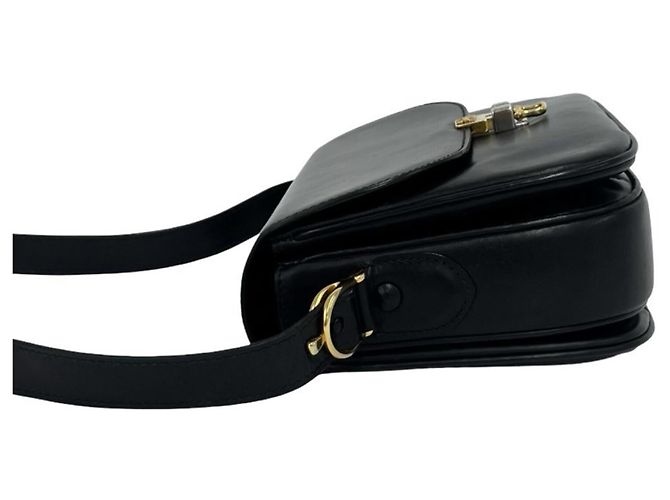 Céline Celine Vintage Schultertasche aus Leder in Schwarz - Ansicht 5