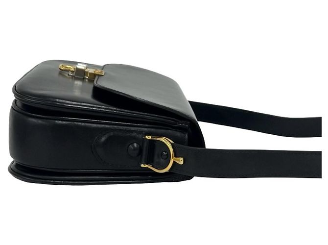 Céline Celine Vintage Schultertasche aus Leder in Schwarz - Ansicht 6