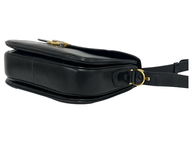 Céline Celine Vintage Schultertasche aus Leder in Schwarz - Ansicht 8