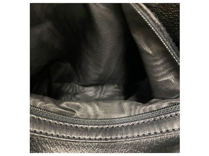Céline Bolso Tote de cuero Celine Macadam Blazon Triomphe Pattern Castaño Negro - vista 10