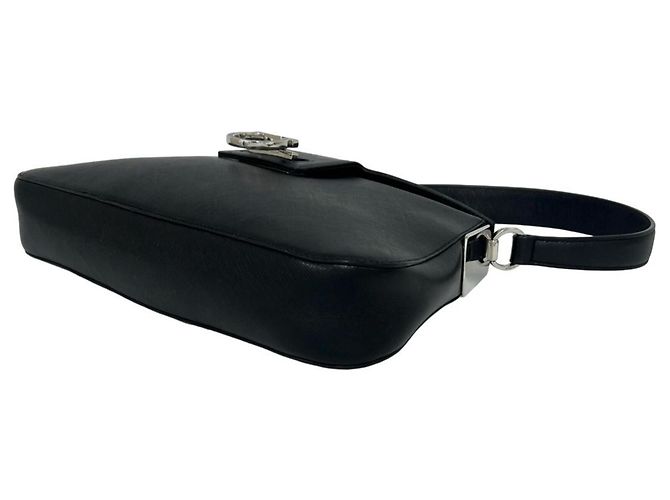 Gancini Borsa in pelle nera Salvatore Ferragamo Nero - vista 8