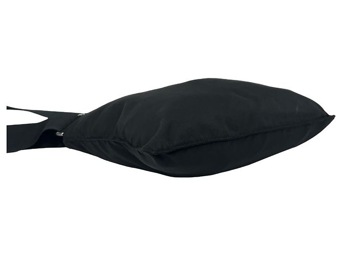 Borsa a tracolla in nylon con logo triangolare Prada Nero - vista 7