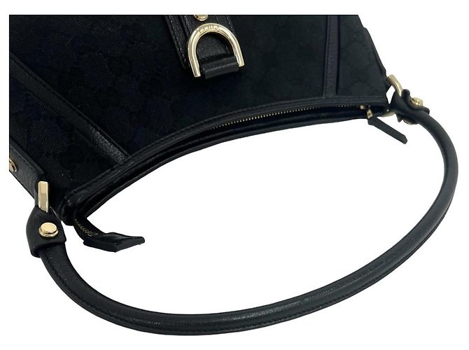 Borsa Gucci Abbey GG Pattern Logo Nero - vista 4