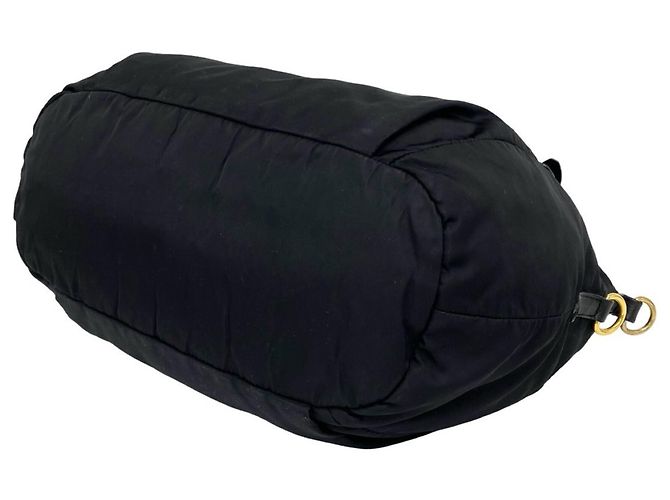 Tote Borsa in nylon Tessuto e pelle con logo Prada Nero - vista 8