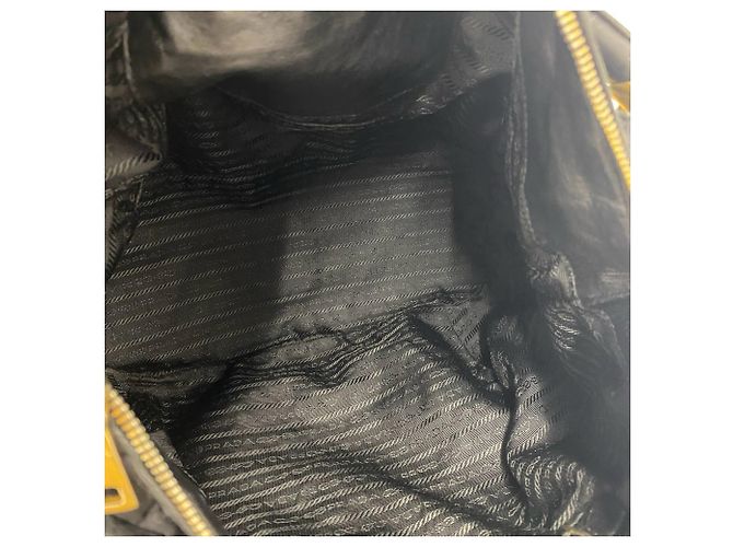 Tote Borsa in nylon Tessuto e pelle con logo Prada Nero - vista 9