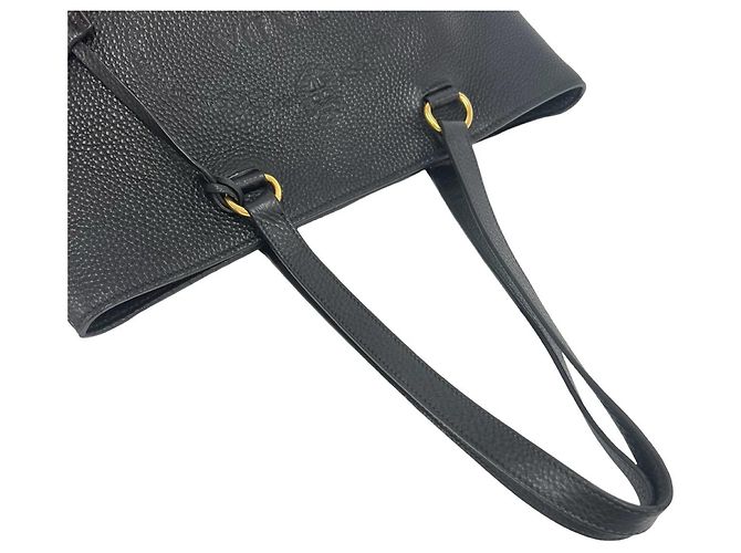 Borsa Tote in pelle con logo impresso Prada Nero - vista 4