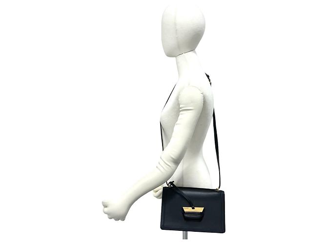 Borsa a tracolla Loewe Barcelona in pelle nera Nero - vista 2