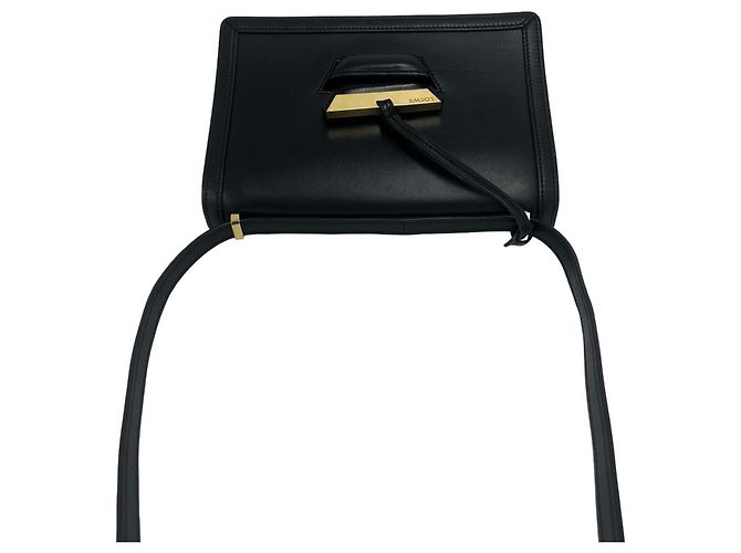 Borsa a tracolla Loewe Barcelona in pelle nera Nero - vista 4