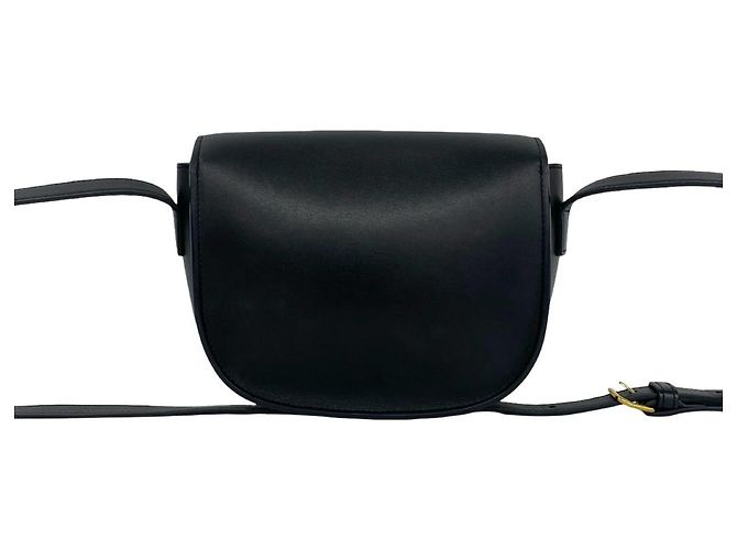 Céline Borsa a tracolla in pelle Celine Folco Triomphe Logo Nero - vista 3
