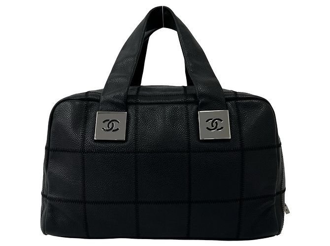 Borsa Chanel Chocolate Bar Caviar Nero - vista 3