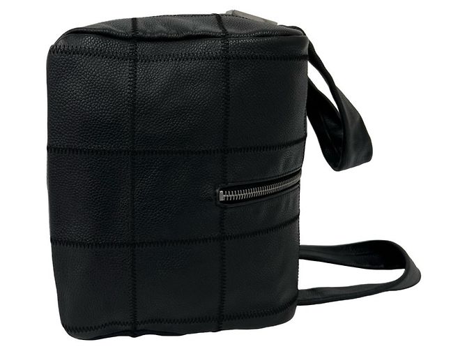 Borsa Chanel Chocolate Bar Caviar Nero - vista 6