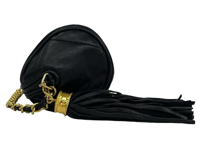 Borsa a tracolla Chanel Matelassé Coco Mark Nero - vista 5