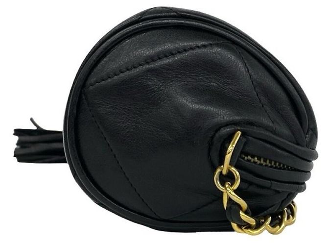 Borsa a tracolla Chanel Matelassé Coco Mark Nero - vista 6