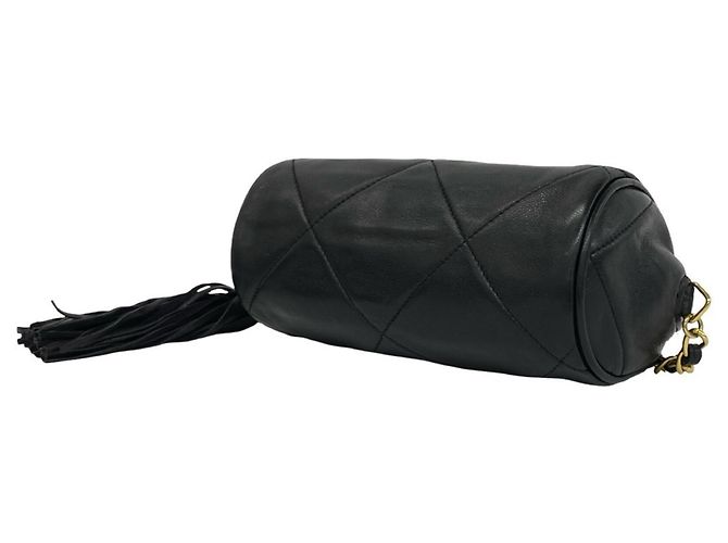 Borsa a tracolla Chanel Matelassé Coco Mark Nero - vista 8
