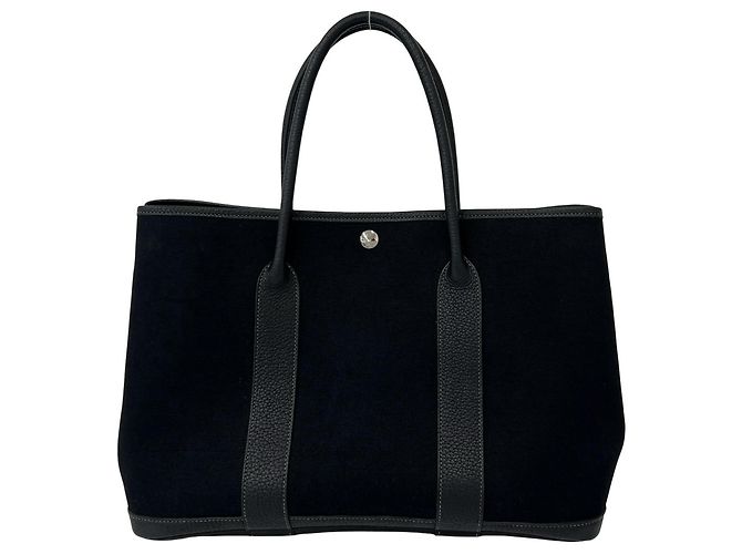 Hermès Borsa Tote HERMES Garden Party PM Nero - vista 3