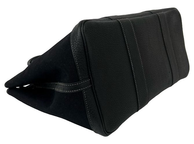 Hermès Borsa Tote HERMES Garden Party PM Nero - vista 7