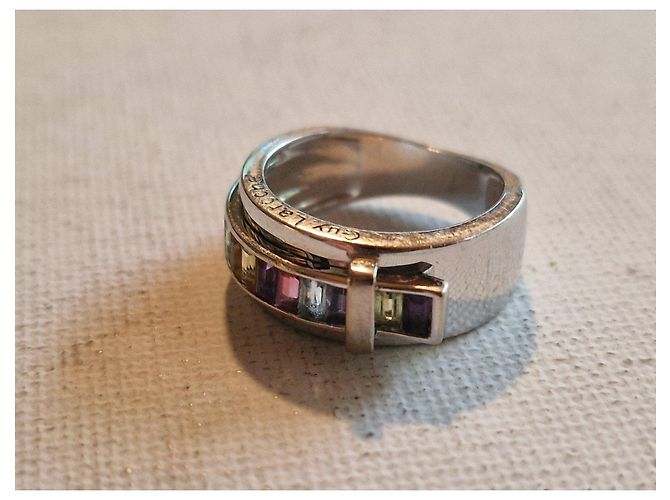 Guy Laroche 750 Weißgold Ring mit Edelsteinen Mehrfarben - Ansicht 2
