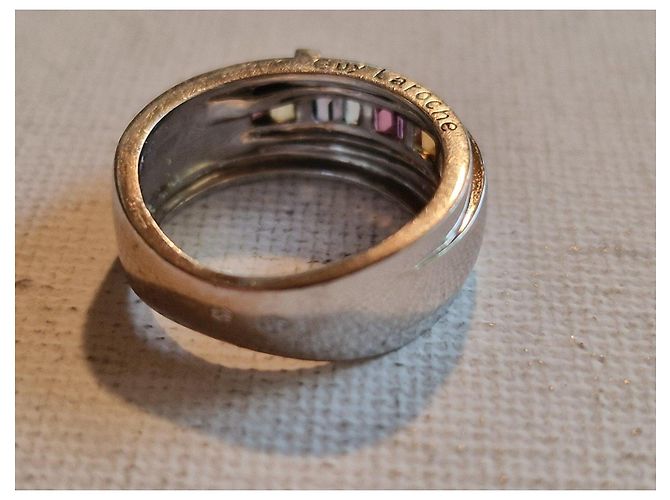 Guy Laroche 750 Weißgold Ring mit Edelsteinen Mehrfarben - Ansicht 6