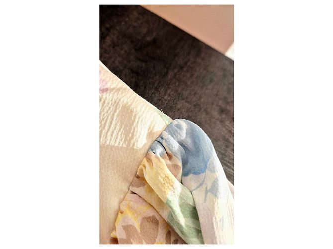 Vanessa Bruno kurzes Blumenprint-Kleid Pink Blau Mehrfarben Beige Grün Orange Gelb - Ansicht 13