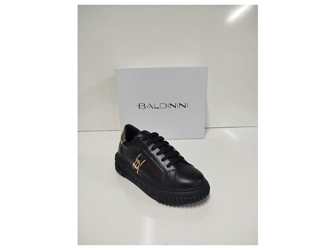 Baldinini Sneakers Pelle Nera e Oro Nero D'oro - vista 2