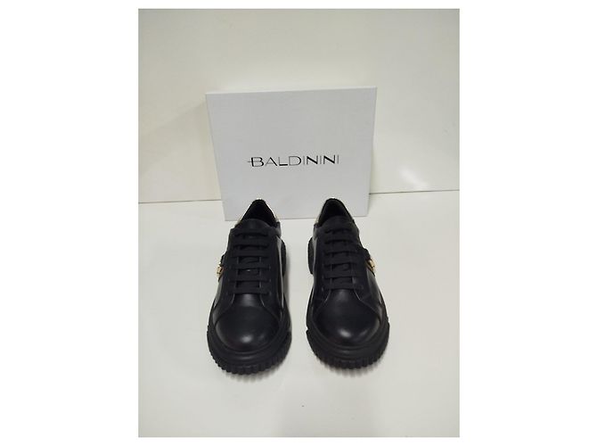 Baldinini Sneakers Pelle Nera e Oro Nero D'oro - vista 3