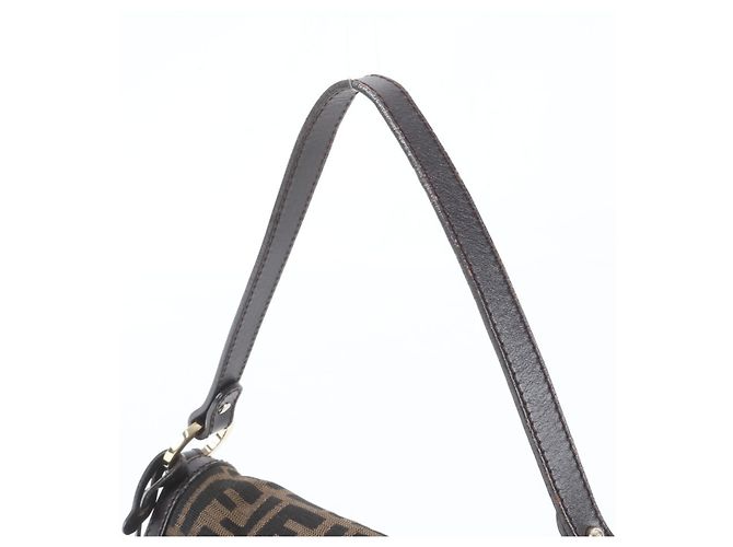 Fendi Zucca 8BR445 Schultertasche aus Leder Braun - Ansicht 2