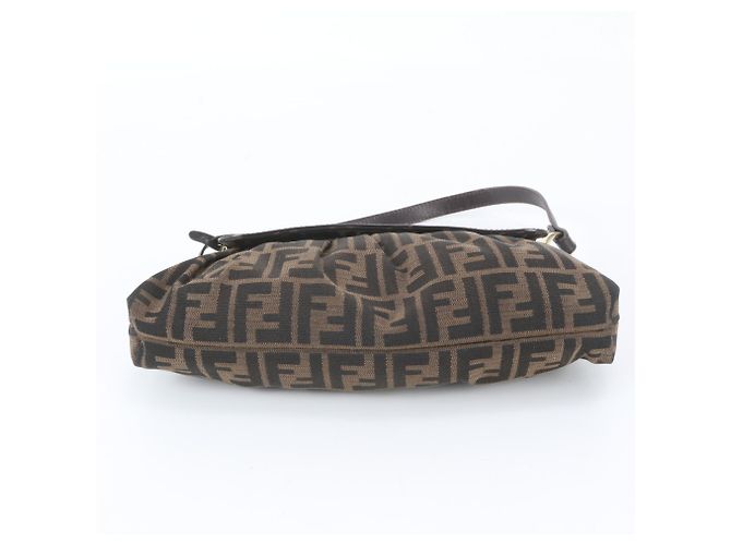 Fendi Zucca 8BR445 Schultertasche aus Leder Braun - Ansicht 6
