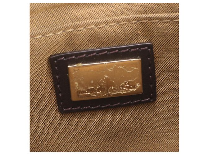 Fendi Zucca 8BR445 Schultertasche aus Leder Braun - Ansicht 8