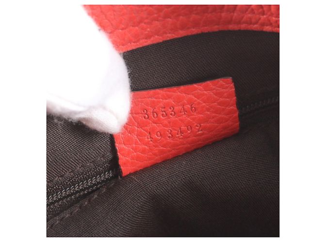 Gucci Bamboo Tassel Leder 2-Way Schultertasche Rot - Ansicht 10
