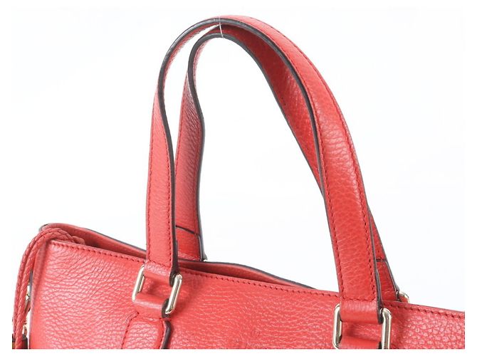 Gucci Bamboo Tassel Leder 2-Way Schultertasche Rot - Ansicht 3