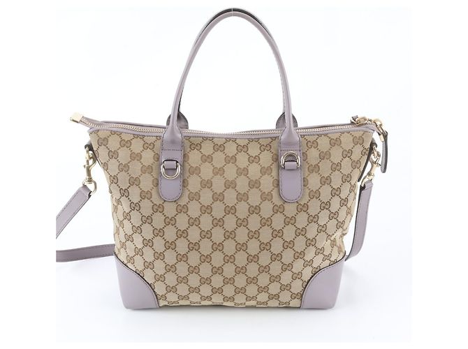 Borsa Gucci GG Canvas Heartbit 269957 Beige Porpora - vista 4