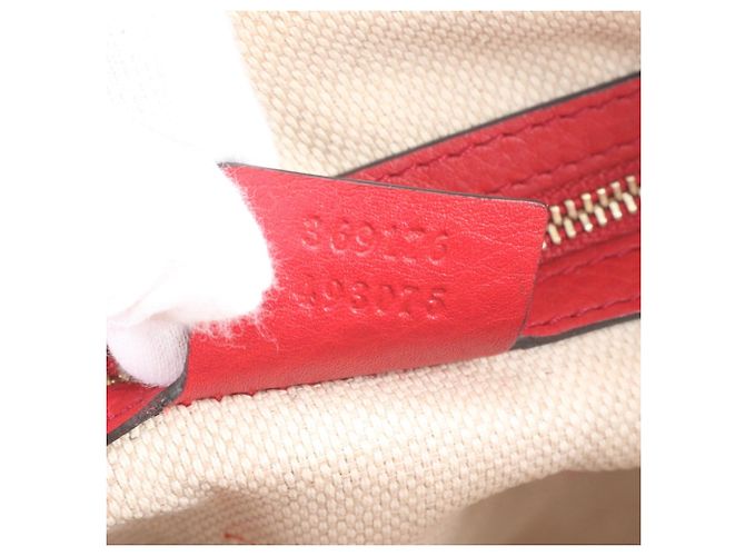 Borsa a tracolla in pelle Gucci Soho Tassel Rosso - vista 11