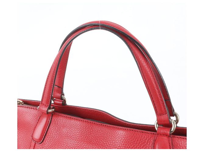 Borsa a tracolla in pelle Gucci Soho Tassel Rosso - vista 3