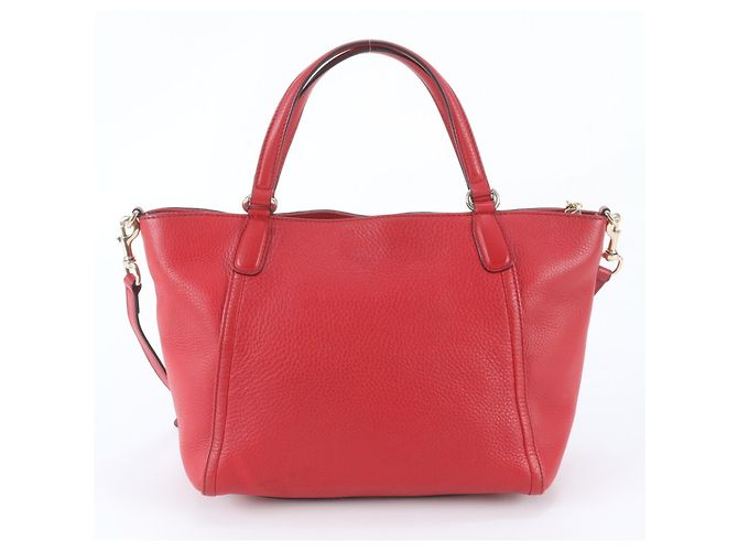 Borsa a tracolla in pelle Gucci Soho Tassel Rosso - vista 4